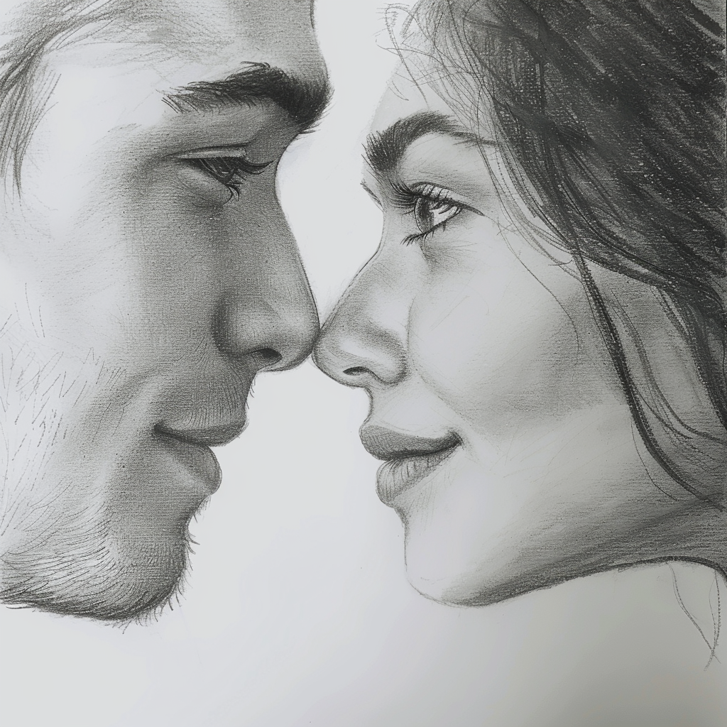 couple drawing ideas whispered secrets