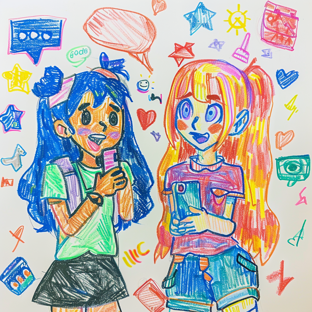 30+ Best Friend Drawing Ideas For Girls (Women, Teens and Preteens) 25 girls pretending to be social media stars anime style