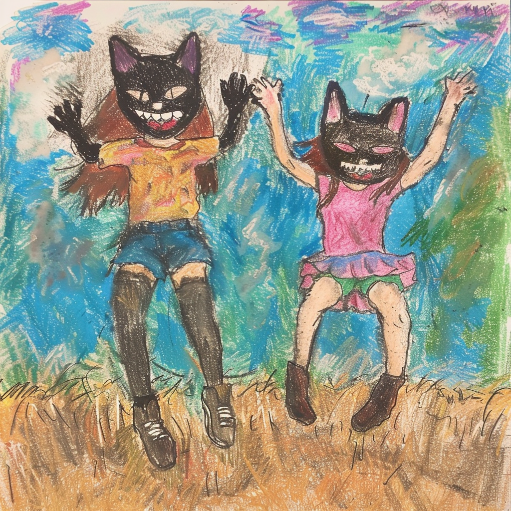 30+ Best Friend Drawing Ideas For Girls (Women, Teens and Preteens) 27 girls pretending to be therian cats