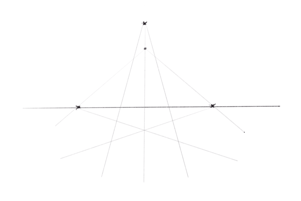 Master Three Point Perspective With This Step-by-Step Guide 6 Adding additional lines from the horizon line vanishing points for three Point Perspective drawing