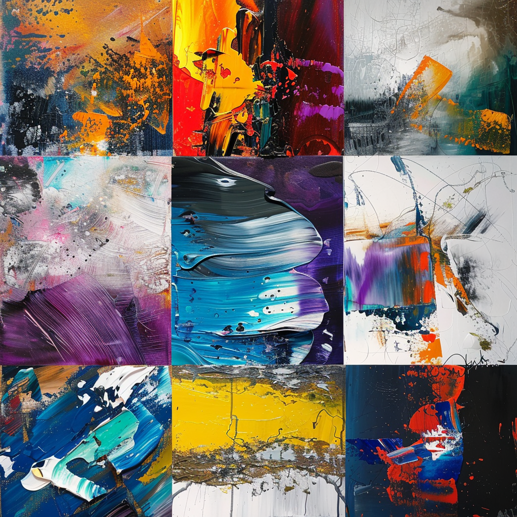 Mastering Abstract Painting Techniques: 10 Easy Tips and Tricks for Beginners 1 abstract painting techniques in a montage