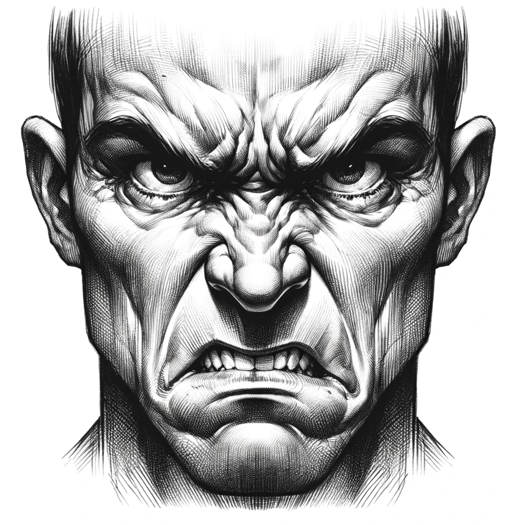 Ideas for Drawing Face Expressions: How To Draw Expressive Faces 9 angry facial expression drawing