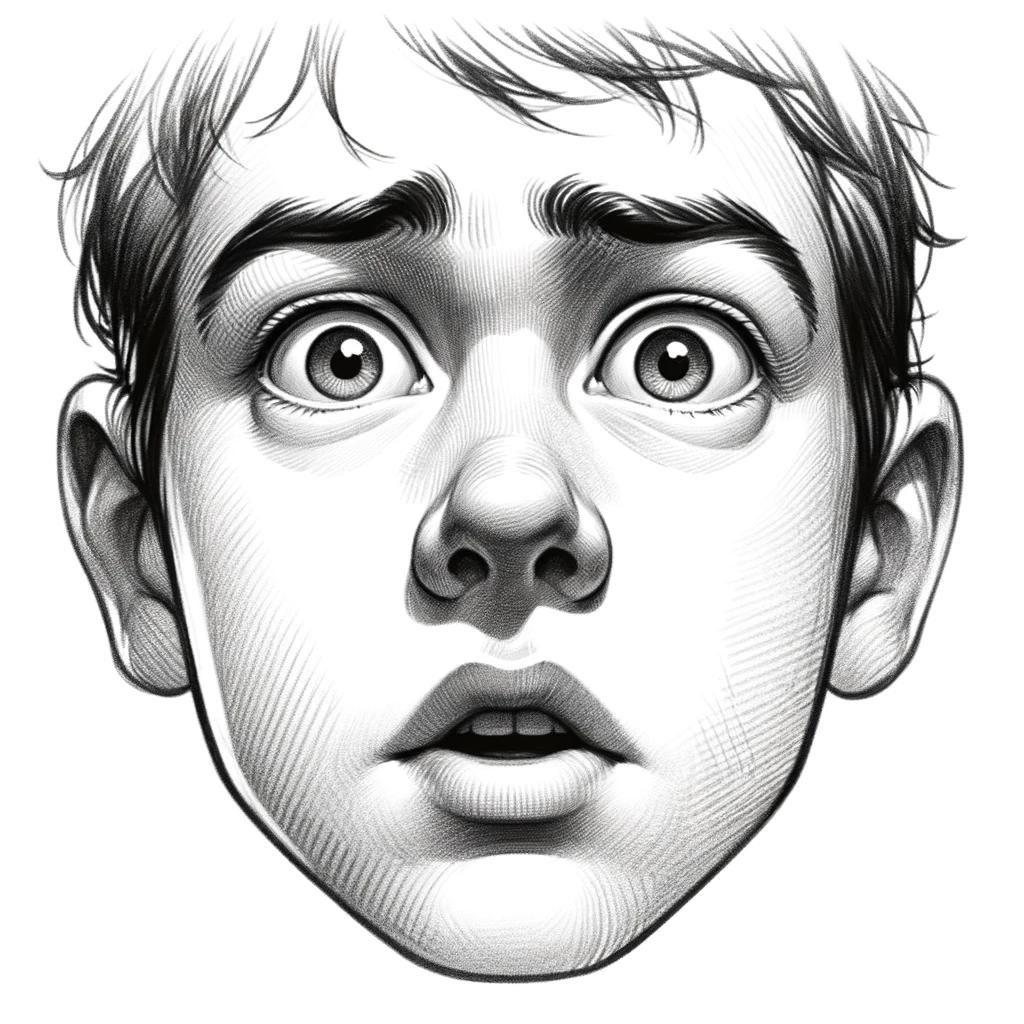 Ideas for Drawing Face Expressions: How To Draw Expressive Faces 29 curious looking face drawing