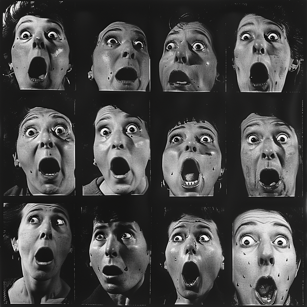 Ideas for Drawing Face Expressions: How To Draw Expressive Faces 7 fearful facial expressions contact reference images