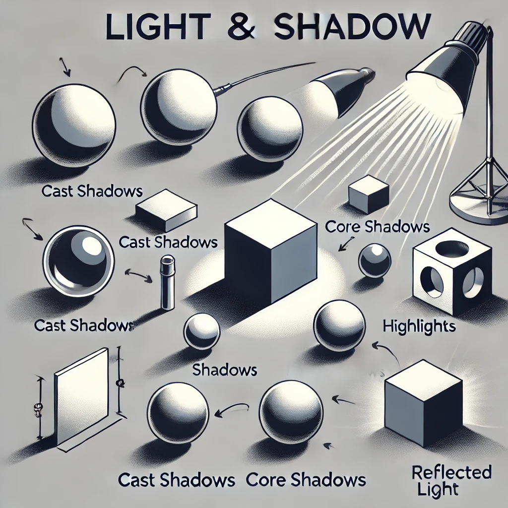 Master Art Basics: Fundamentals for Artists to Learn Core Skills 5 light and shadow art basics
