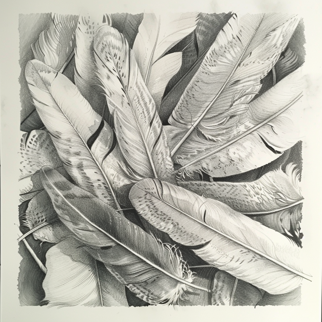 Here Are 14 Cool Object Drawing Ideas To Inspire You 5 object drawing bird feathers in pencils