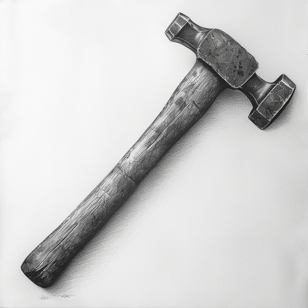 Here Are 14 Cool Object Drawing Ideas To Inspire You 9 object drawing of a hammer