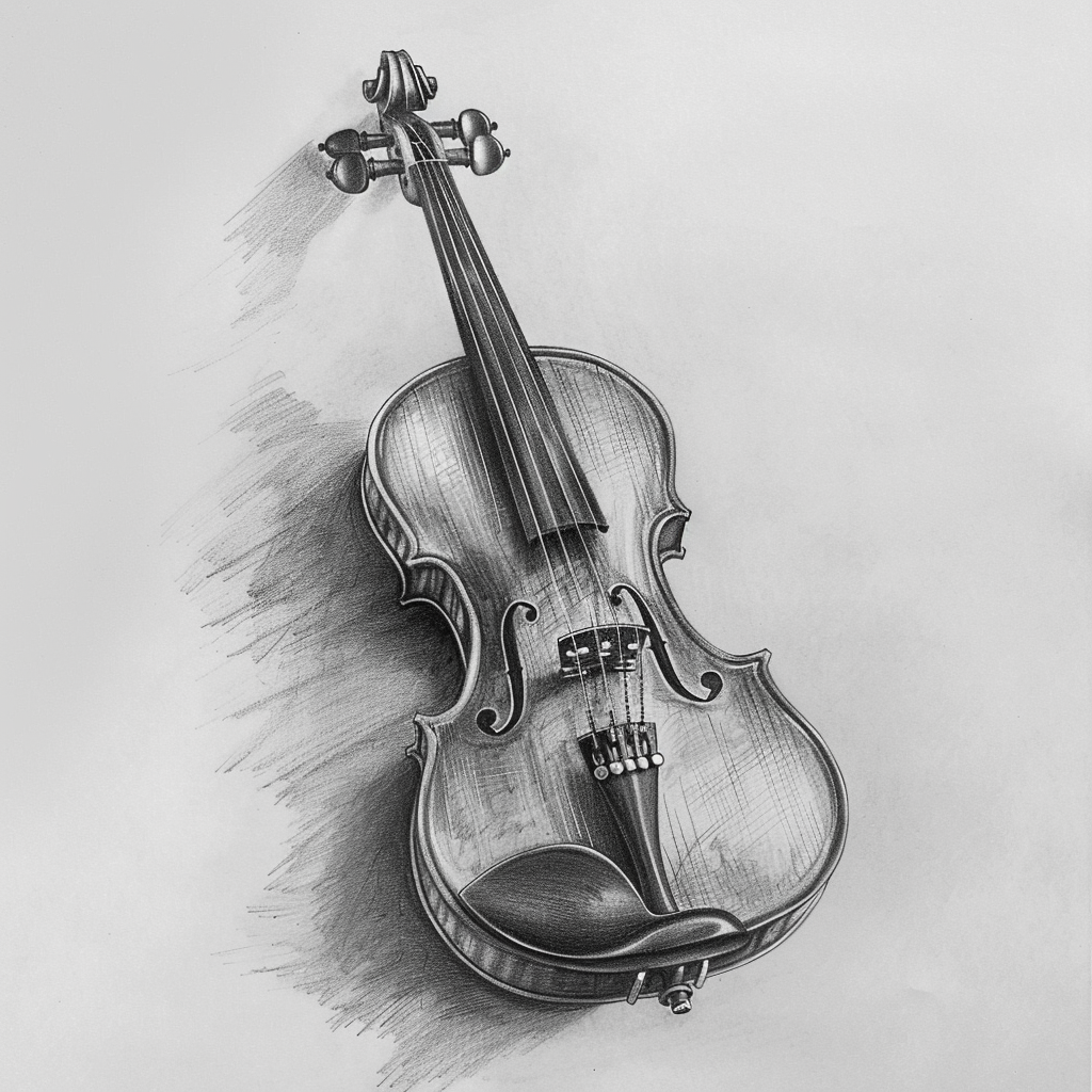 Here Are 14 Cool Object Drawing Ideas To Inspire You 2 object drawing of a violin in pencil