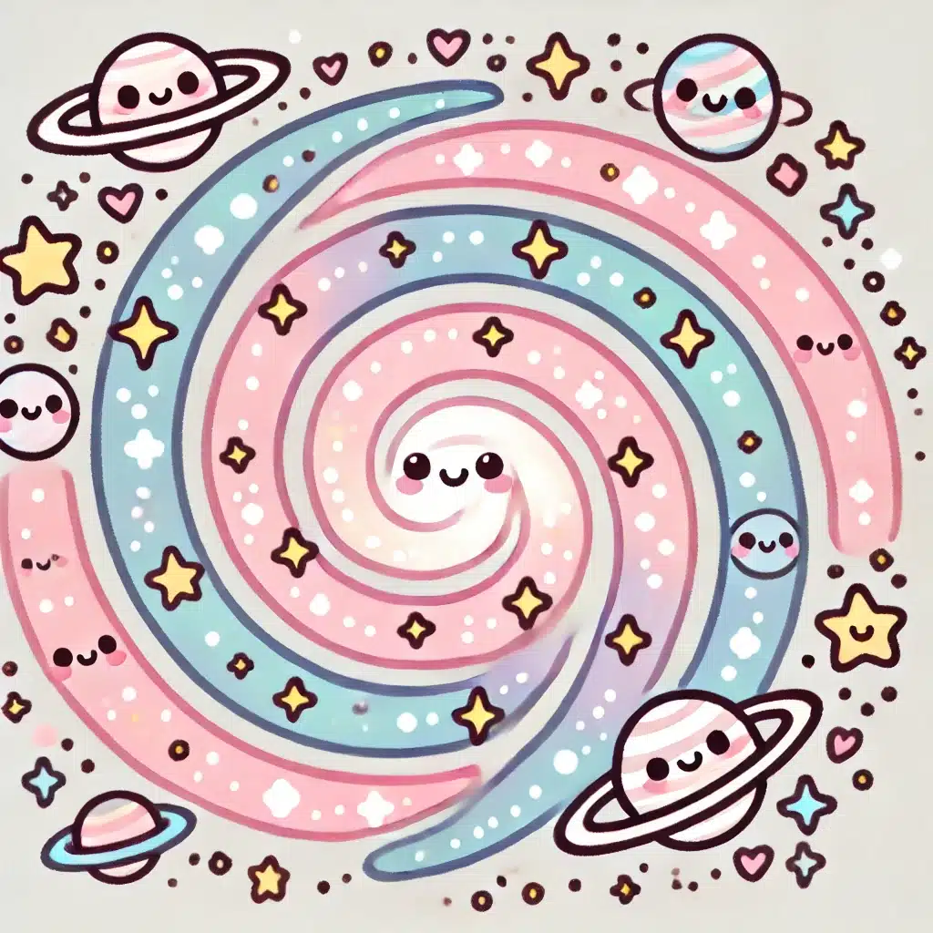 Over 30 Easy and Cool Aesthetic Drawing Ideas to Spark Creativity 13 Aesthetic Drawing Ideas of spiral galaxy kawaii