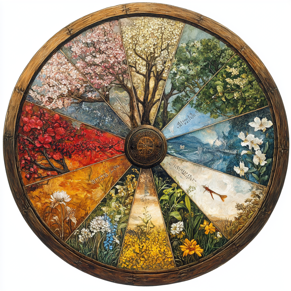Over 30 Easy and Cool Aesthetic Drawing Ideas to Spark Creativity 4 Phenology Wheel.
