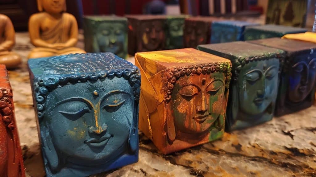 47 Easy Small Canvas Painting Ideas for Beginners 5 buddha blocks for painting small canvas