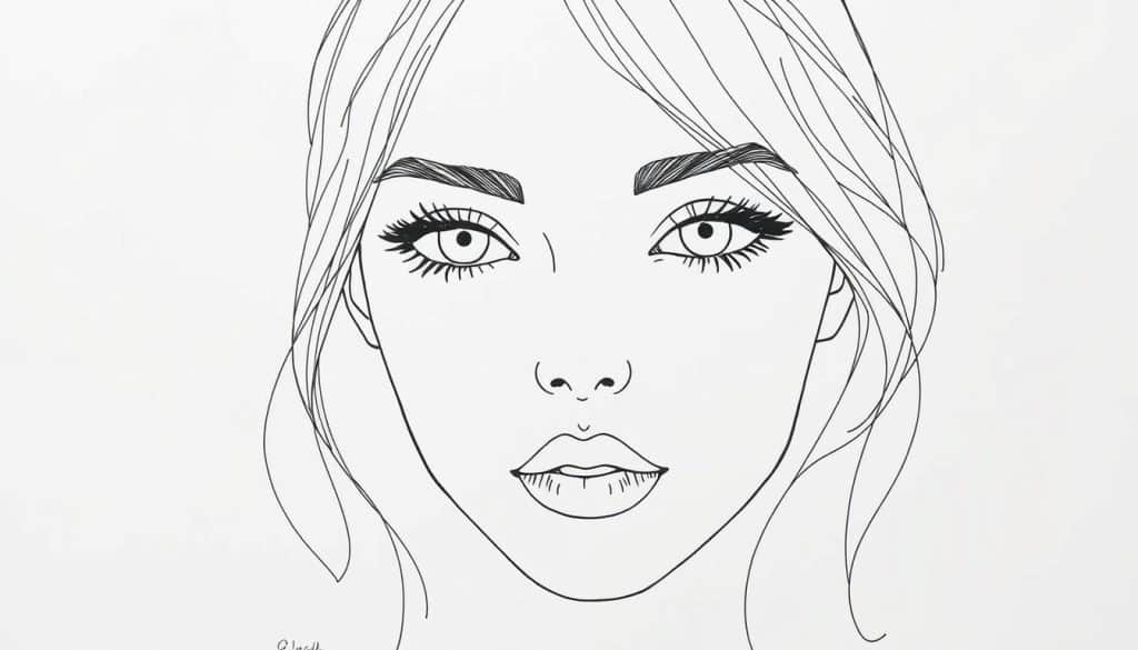 Simple Line Art Drawing Ideas: Easy Inspiration for All Artists 9 minimalist line art drawings of portrait of a woman