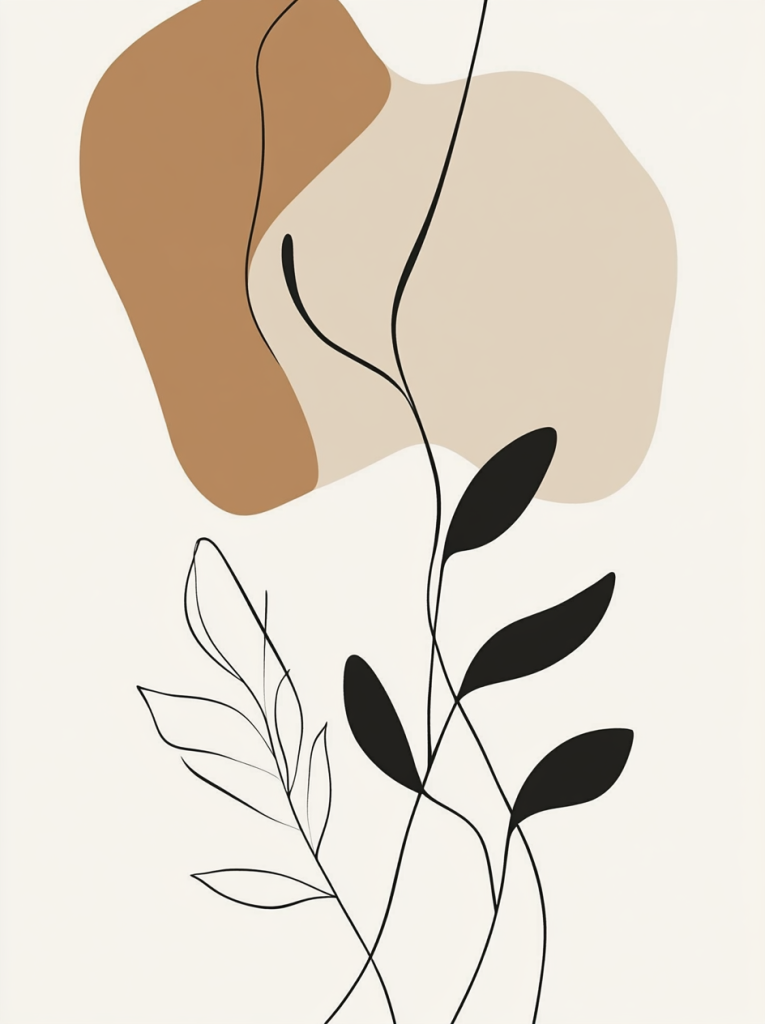 Simple Line Art Drawing Ideas: Easy Inspiration for All Artists 1 minimalist line drawing of a flower with leaves